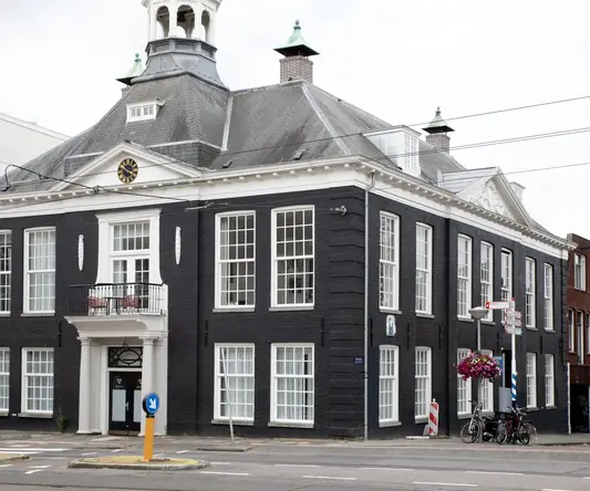 a building with a bell tower