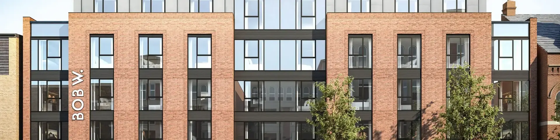 a building with many windows