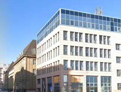 a building with glass windows