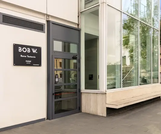 a building with glass windows