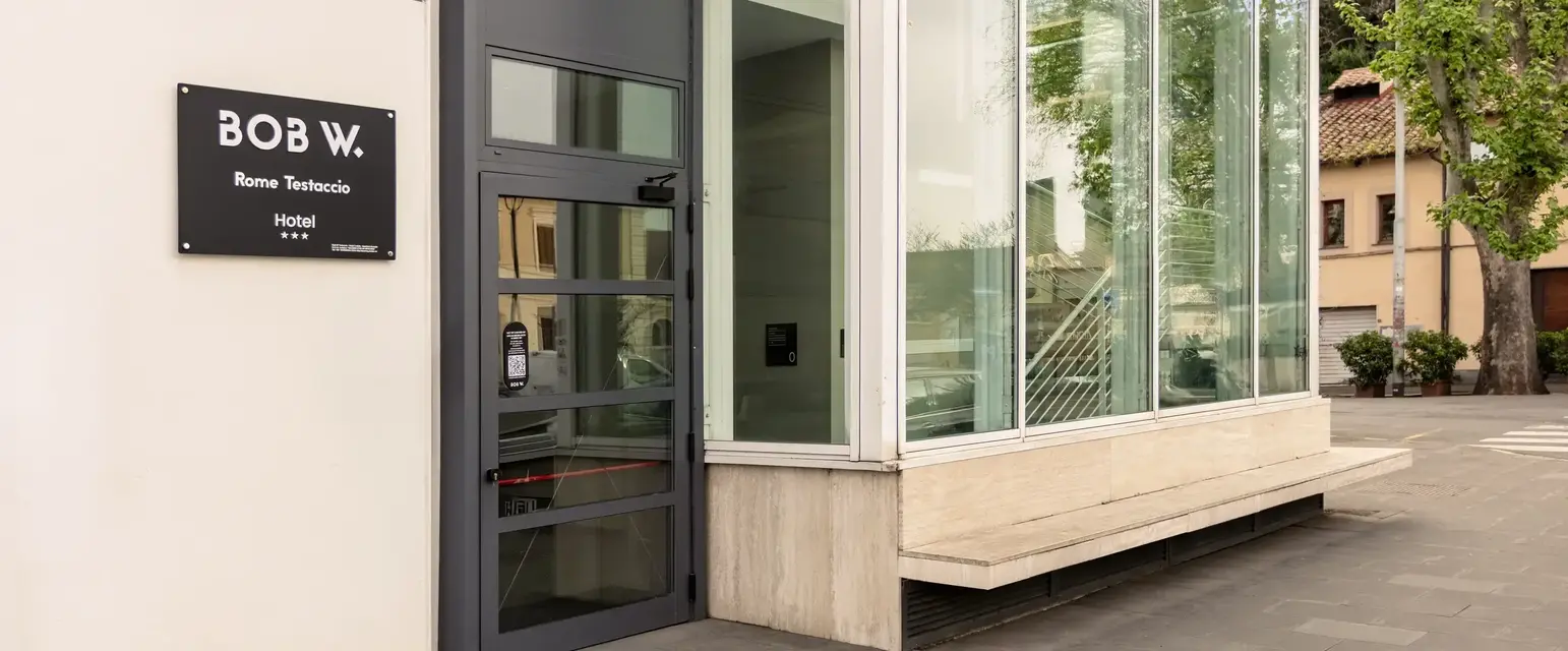 a building with glass windows