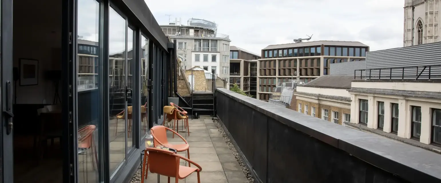 View from roof terrace