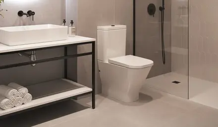 a bathroom with a mirror and sink