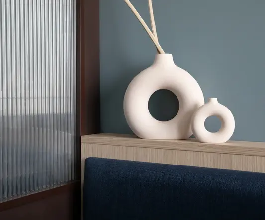 Design element of a Vase on the shelf