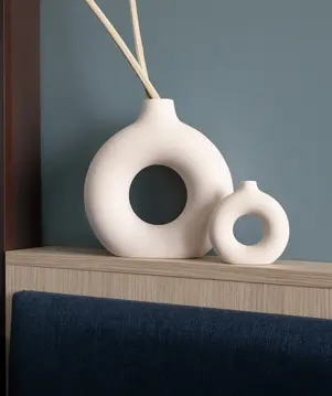 Design element of a Vase on the shelf