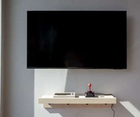 a tv on a wall