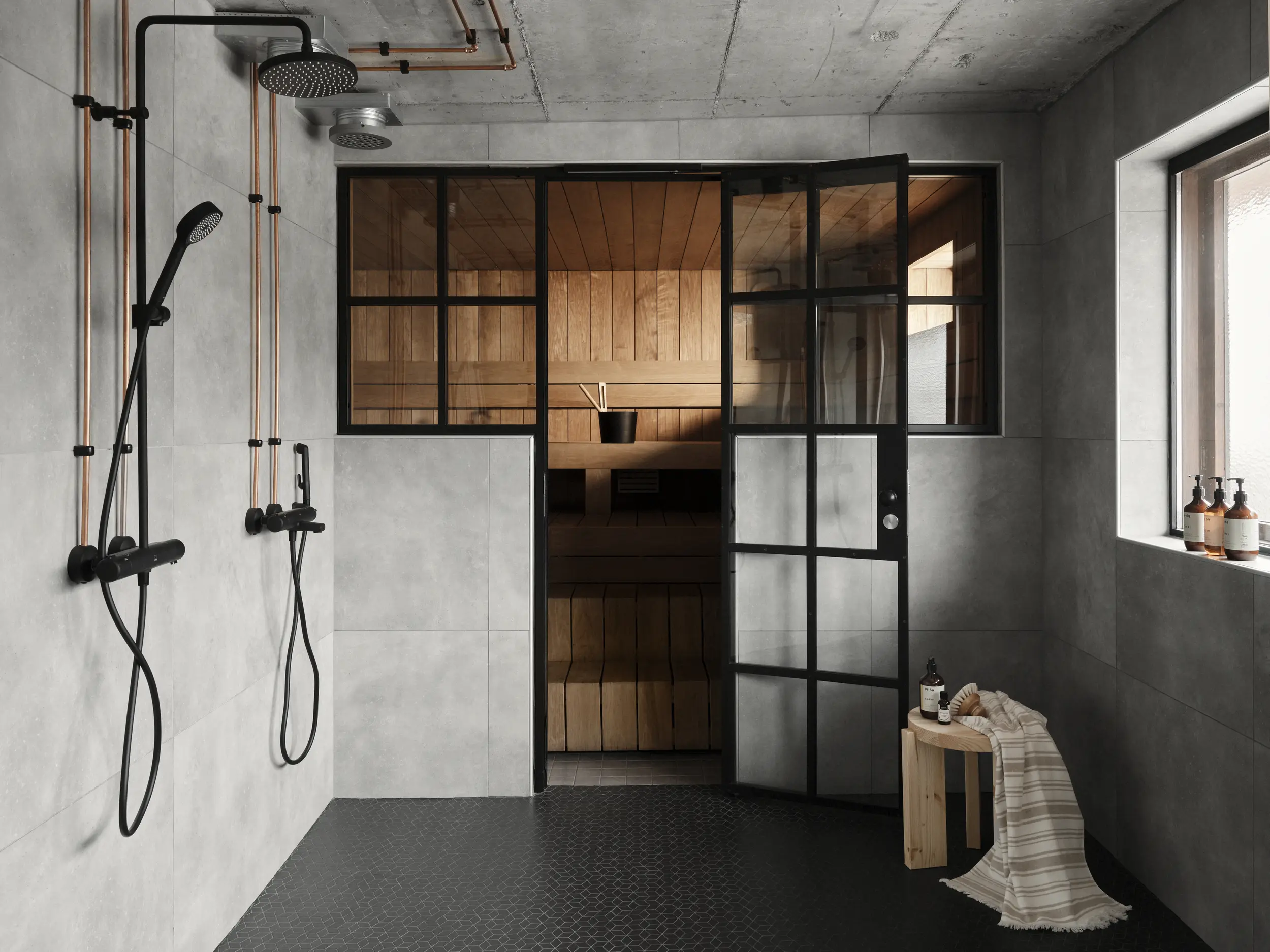 Rooftop sauna in the Sauna Lounge by Iittala and Bob W