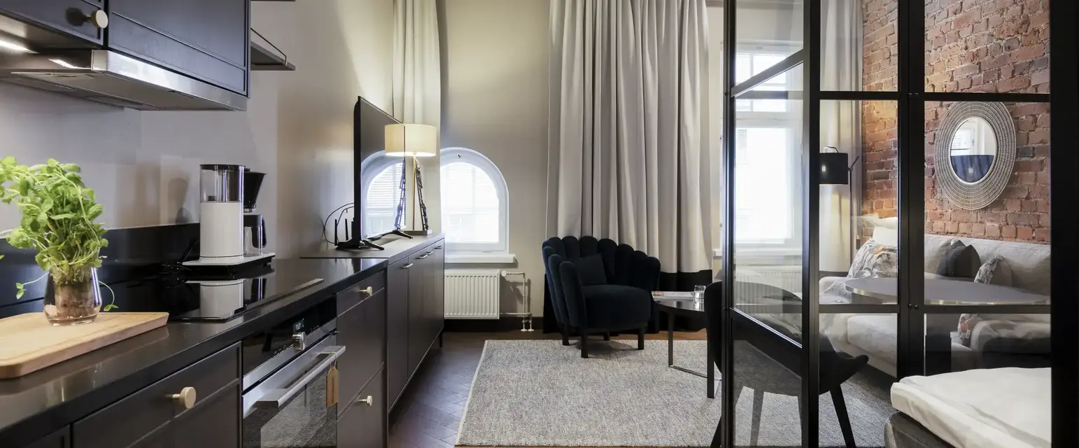 a room with a bed and a chair