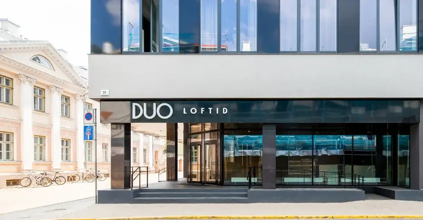 a building with glass windows