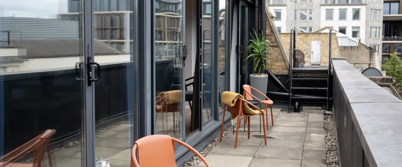 chairs and chairs on a patio
