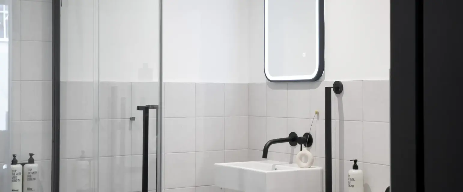 View of sink in the bathroom of Bob W Tower Hill Studios Compact Studio