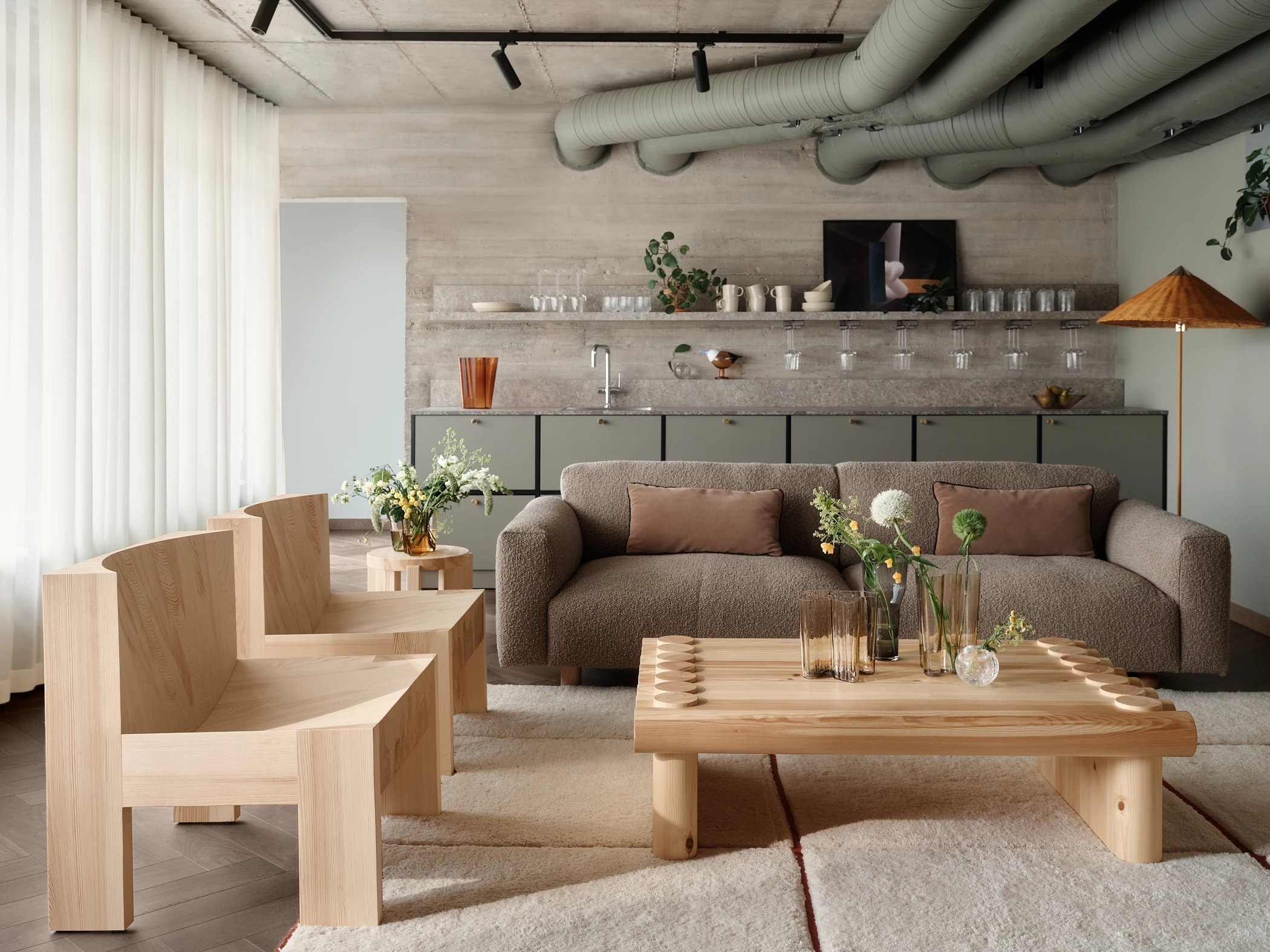 Iittala design pieces in the Sauna Lounge at Bob W Helsinki Kamppi