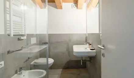 a bathroom with a sink and toilet