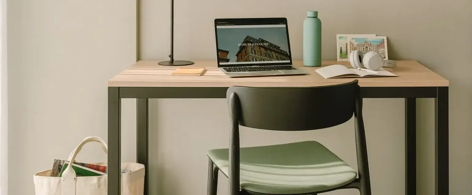 a laptop on a desk