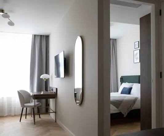 a mirror on the wall