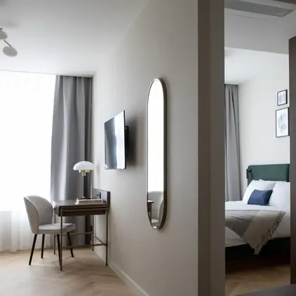 a mirror on the wall