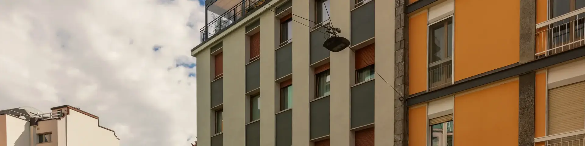 a building with plants on top of it