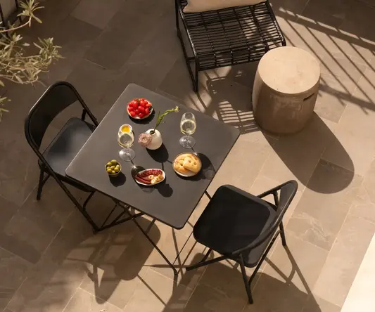 a table with food on it