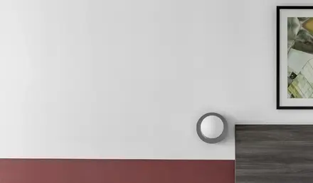 a bed and couch in a room