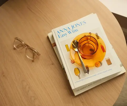 a book on a table