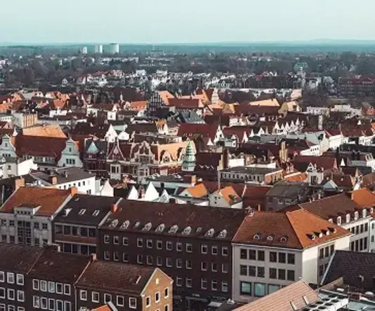 a city with many buildings