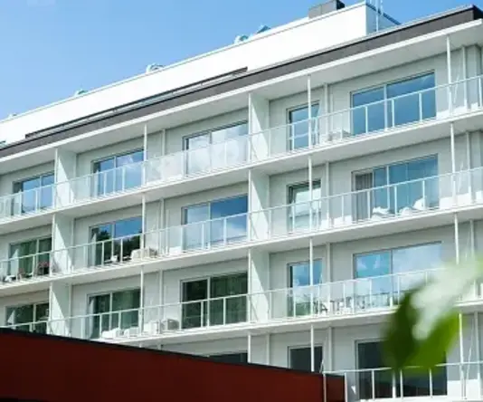a building with many balconies