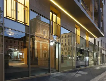 a building with glass windows