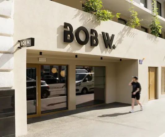 a building with a sign on the front