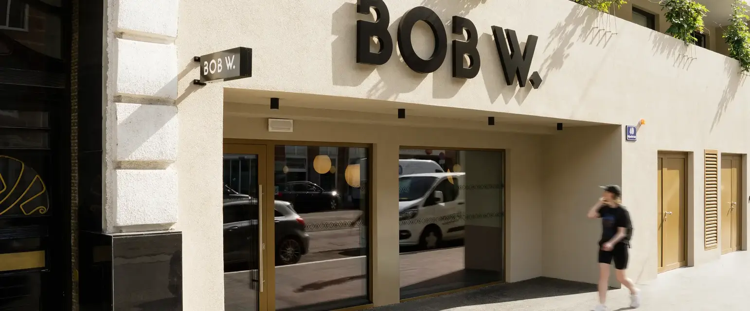 a building with a sign on the front