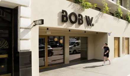 a building with a sign on the front