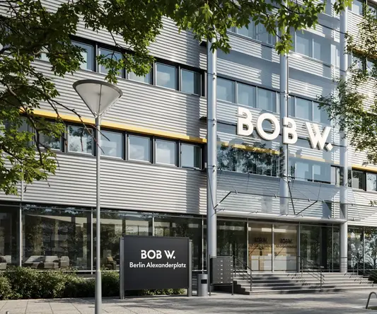 a building with a sign on the front