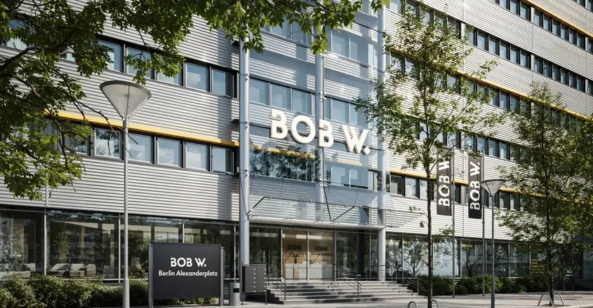 a building with a sign on the front