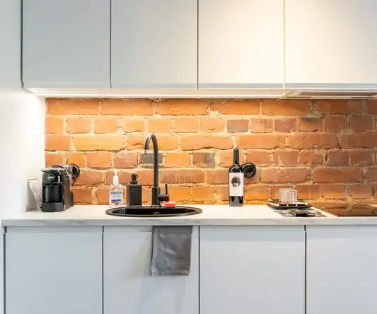 Bob W Tallinn City Centre Original Studio - Industrial Kitchen White