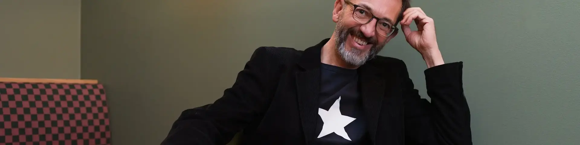 a man sitting in a chair