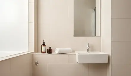 a bathroom with a sink and toilet