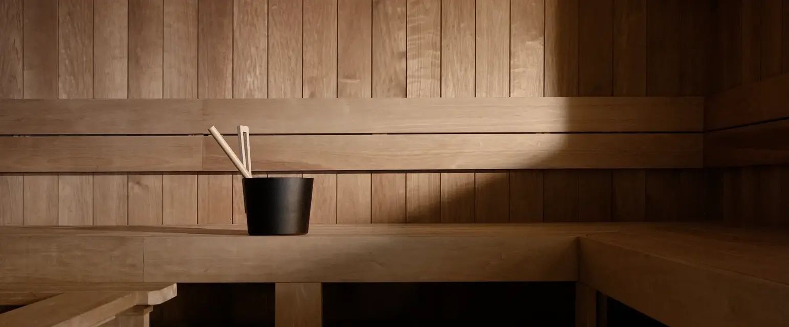 a wooden bench with a cup of chopsticks in it