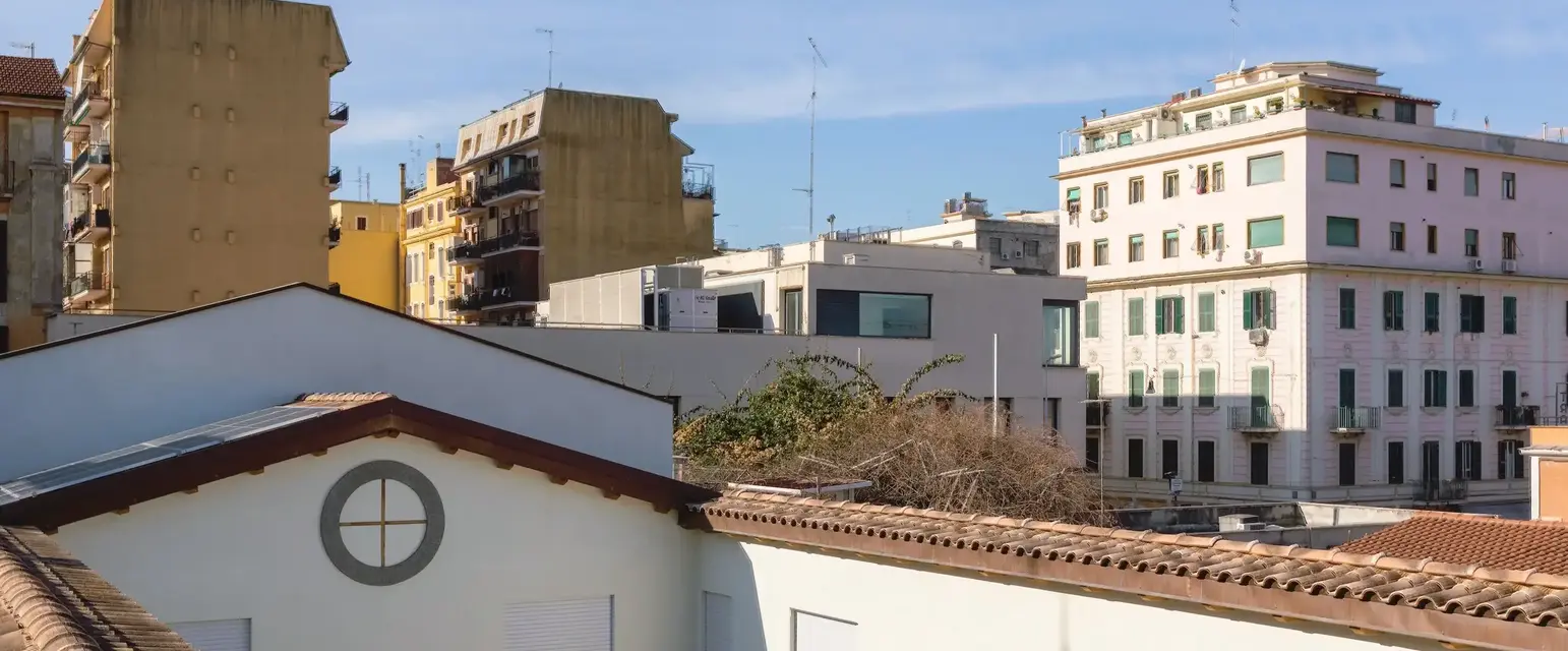 a rooftop of a building
