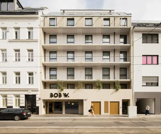 a building with a sign on the front