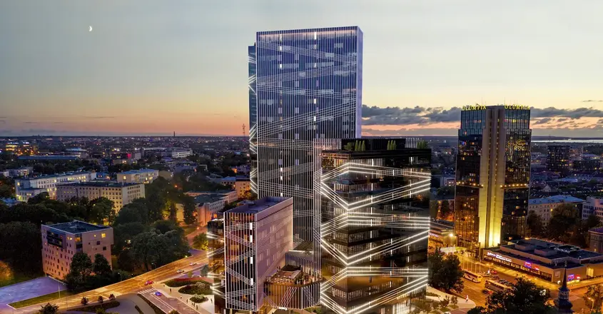 a city with many tall buildings