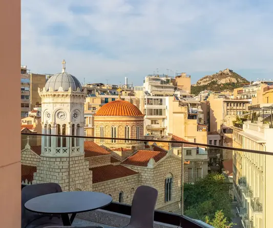 a rooftop view of a city