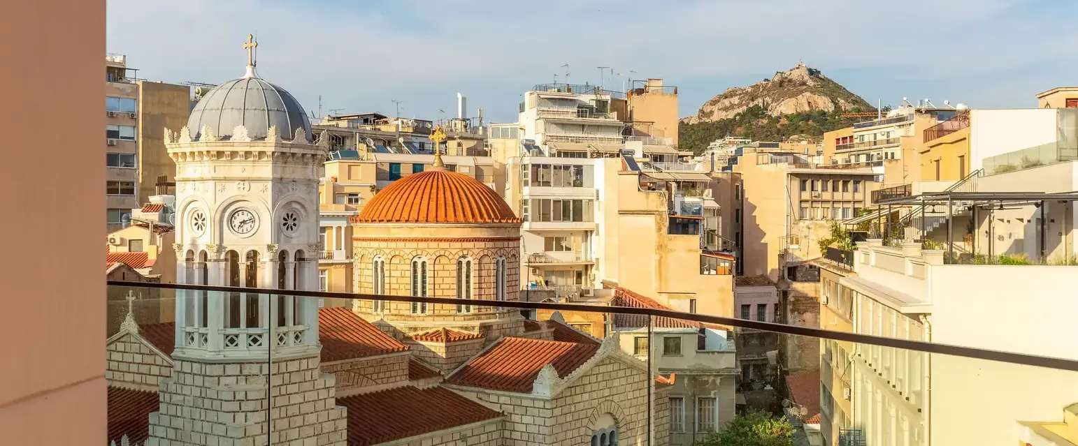 a rooftop view of a city