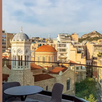 a rooftop view of a city