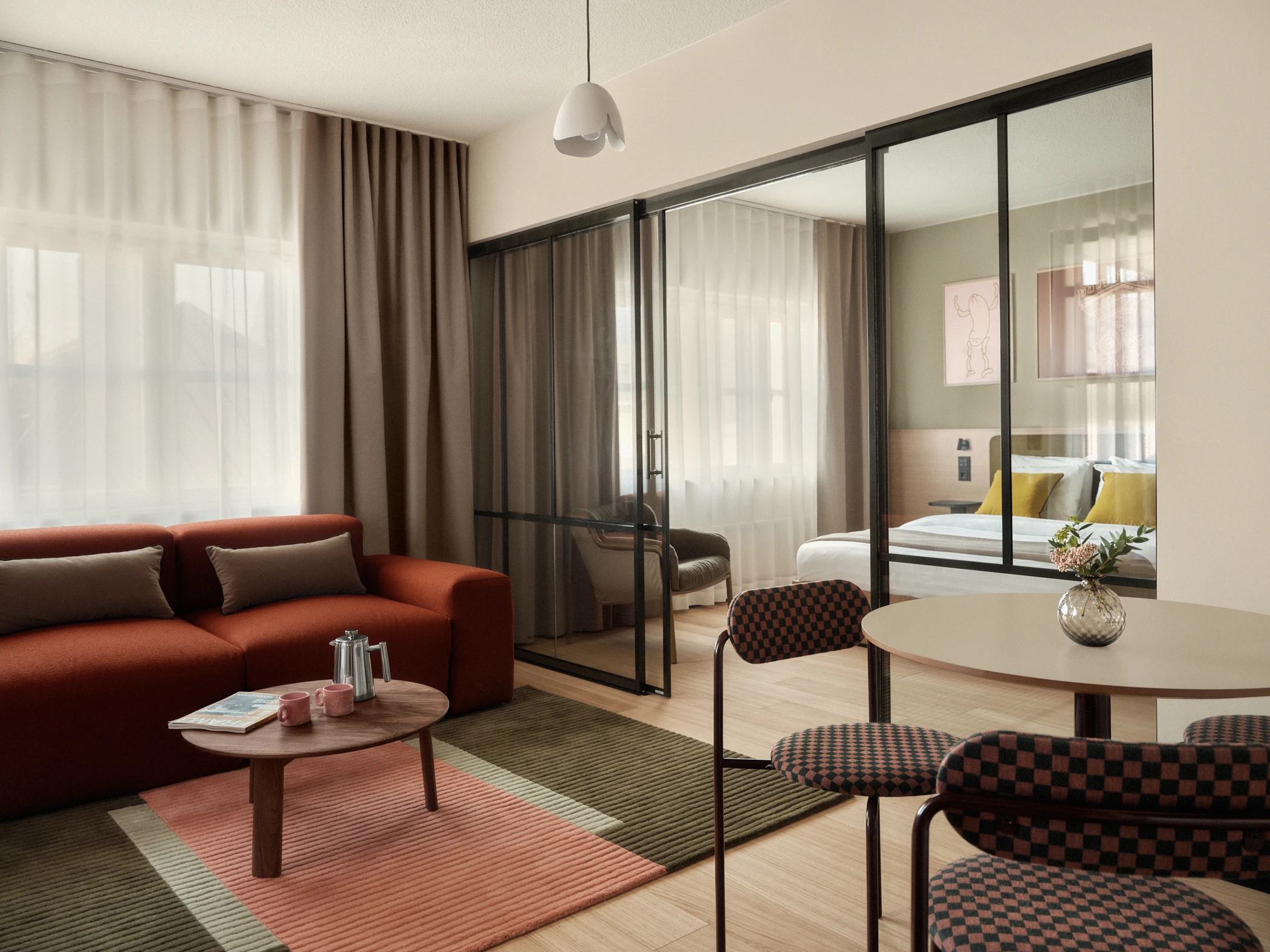 Just like in every other property operated by this innovative hotel operator, guests at Bob W Helsinki-Kaarti have the flexibility to book additional services such as breakfast or rentals bikes around the clock via the Bob W app. © www.bobw.co