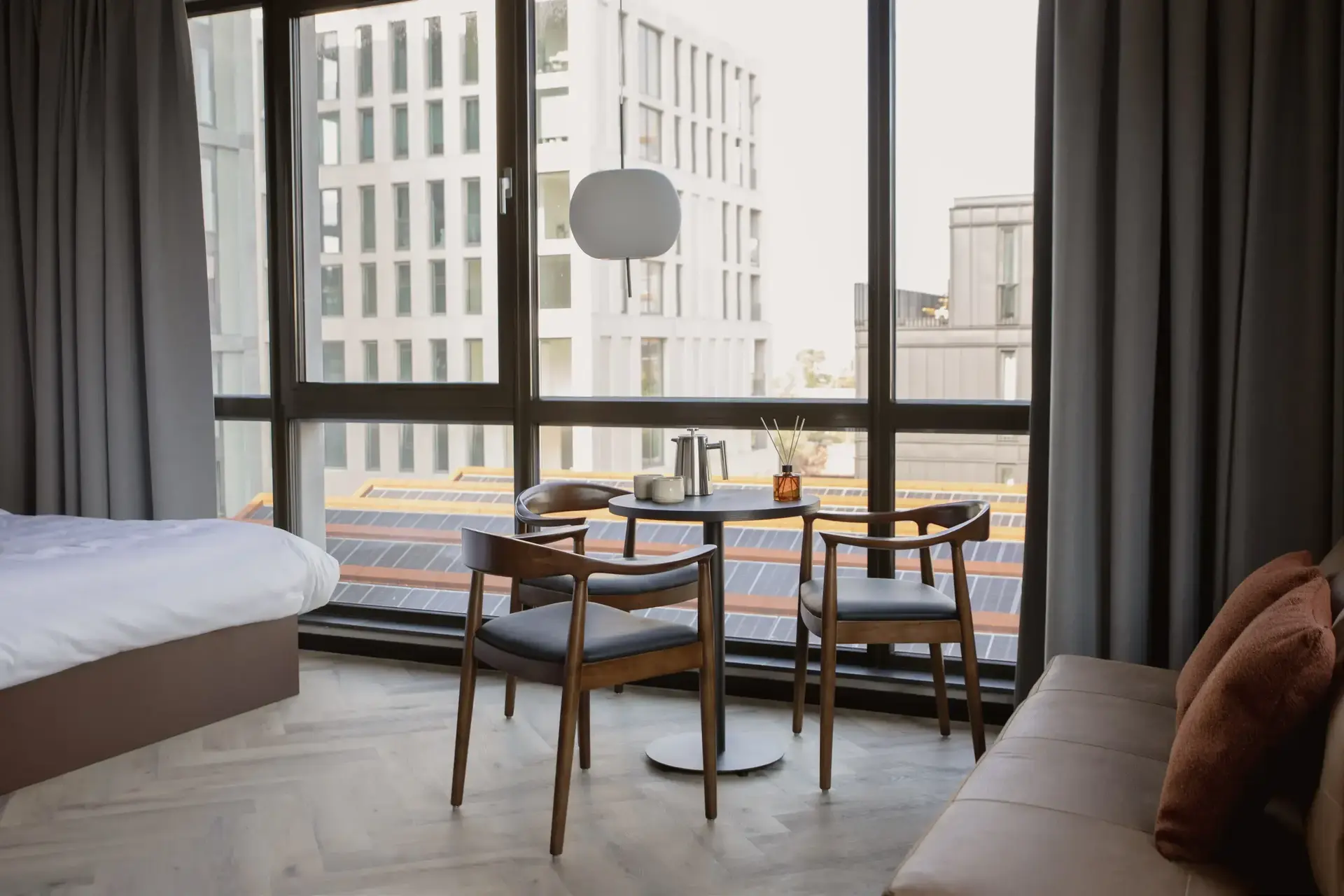 Living area with view out of Floor to ceiling windows