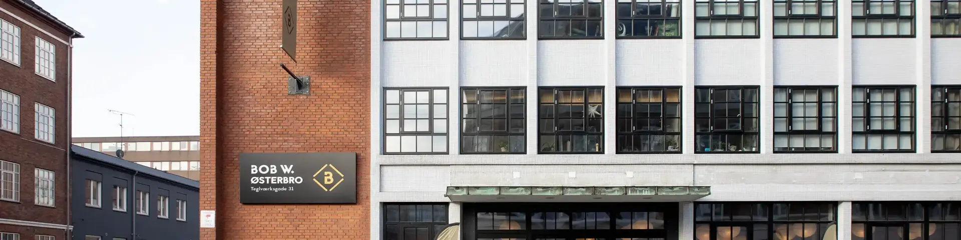 a building with a sign on the side