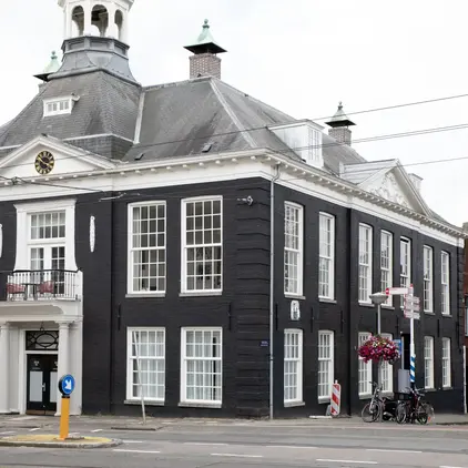 a building with a bell tower