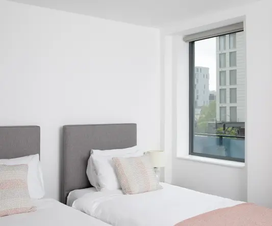 a bed next to each other