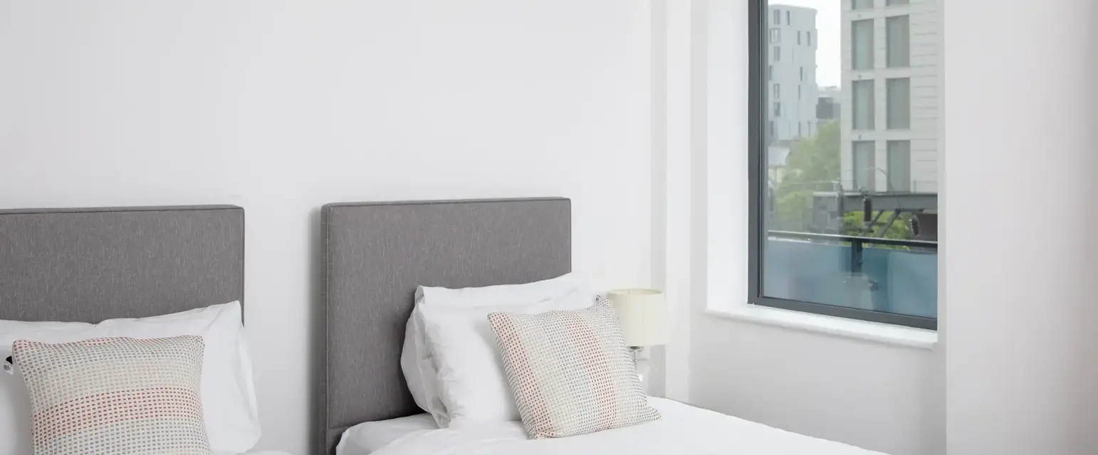 a bed next to each other