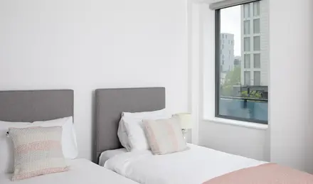 a bed next to each other