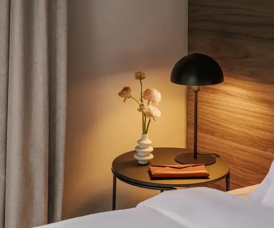 a table with flowers on it